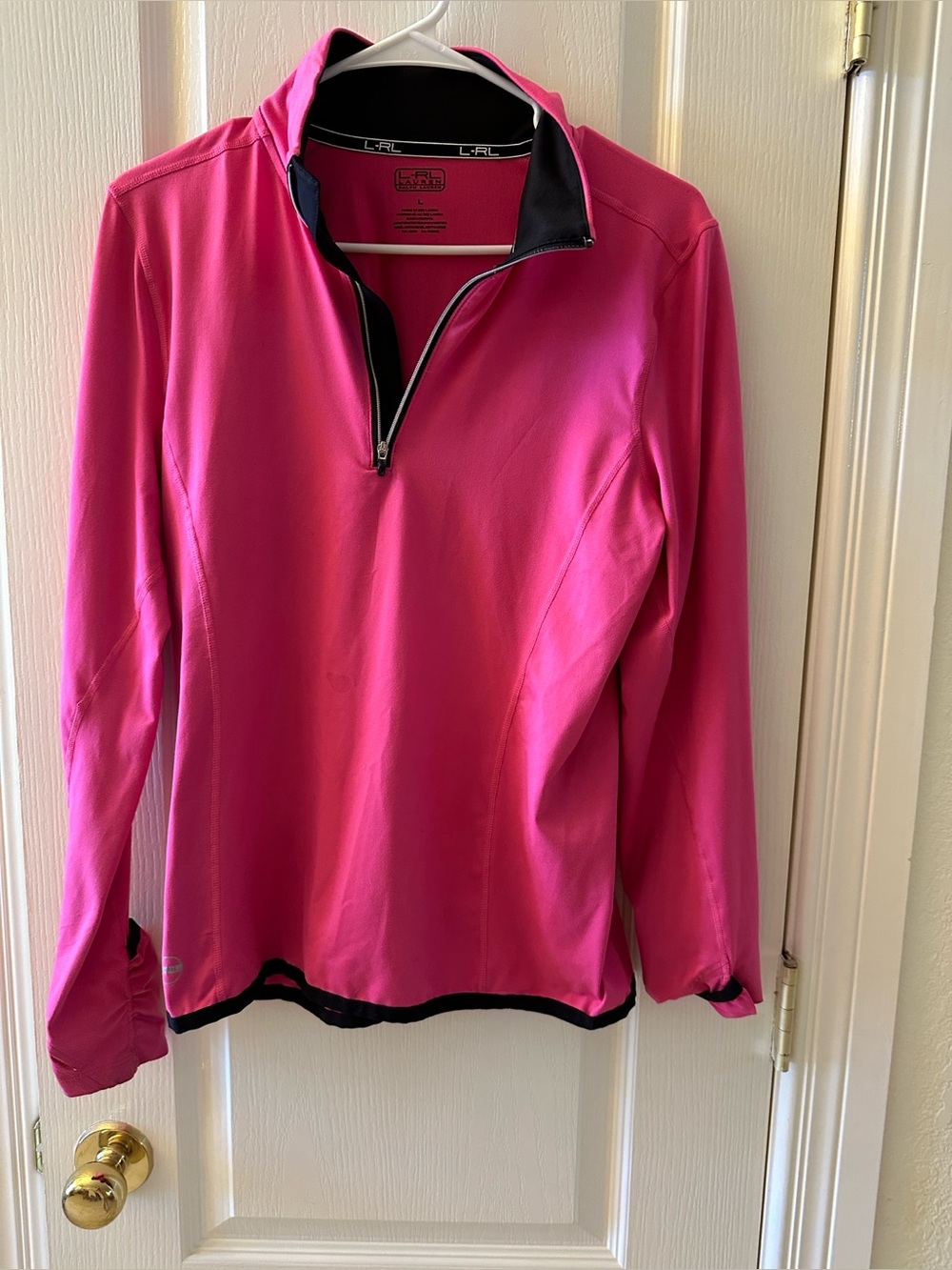 Lauren Ralph Lauren Women's Hot Pink Quarter-Zip Pullover